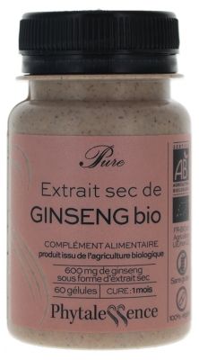 Phytalessence Pure Ginseng Organic 60 Capsules