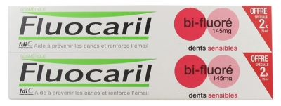 Fluocaril Dentifrice Bi-Fluorescente Set di 2 x 75 ml