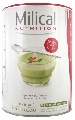 Milical Hyper-Protein Cream of 4 Vegetable Soup 544g - Flavour: Leek and Celery