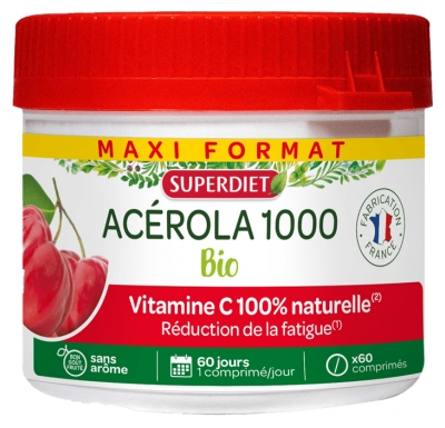 Superdiet Acérola 1000 Bio 60 Comprimés
