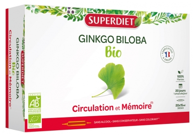 Superdiet Ginkgo Biloba Organic 20 Ampułek