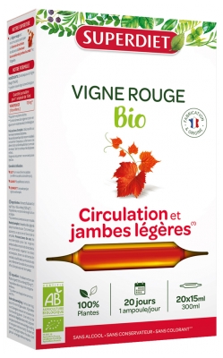Superdiet Vigne Rouge Bio 20 Ampoules