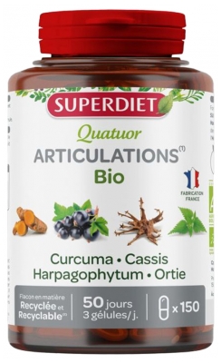 Superdiet Quatuor Curcuma Organic 150 Capsules