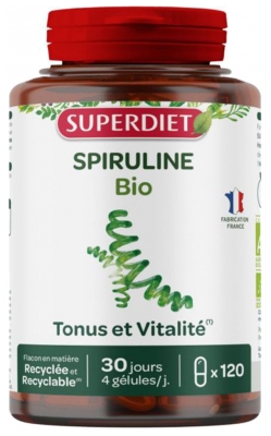 Superdiet Espirulina Ecocert 120 Cápsulas