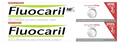 Fluocaril Dviejų Fluoridų Balinanti Dantų Pasta Rinkinys 2 x 75 ml