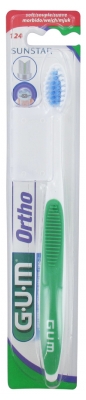 GUM Ortho 124 Tandenborstel - Kleur: Groen