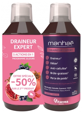 Vitavea Manhaé Draineur Expert Set of 2 x 500 ml