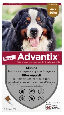 Advantix Stor Hund 40 till 60 kg 4 Pipetter