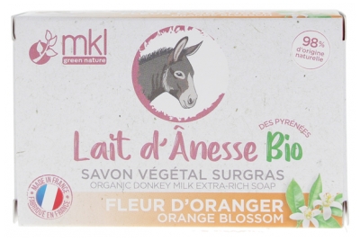 MKL Green Nature Latte D'asina Biologico del Gers Fiori D'arancio Surgras Sapone Vegetale 100 g