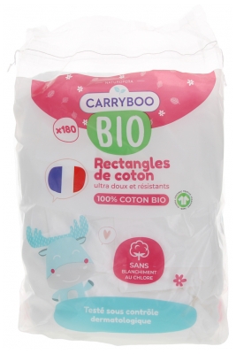 Carryboo Organic Cotton Rectangles 180 Rectangles