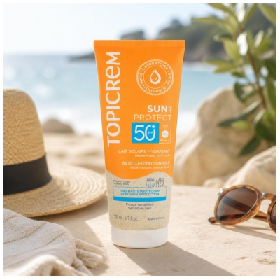 Topicrem Sun Protect Feuchtigkeitsspendende Sonnenmilch SPF50+ 200 ml