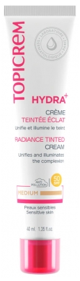 Topicrem HYDRA+ Tonēts Spīduma Krēms SPF50 40 ml - Tonēšana: Vid?ja