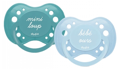 Dodie 2 Silicone Anatomic Soothers 18 Months and + N°A88 - Model: Baby Bear & Mini Wolf