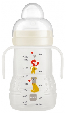 MAM Transition Bottle 220ml 4 Months and + - Colour: White
