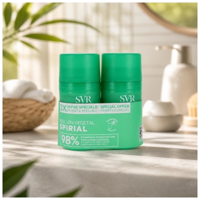 SVR Spirial Deodorantas 24h Augalinis Rutulinis 2 vnt. x 50 ml