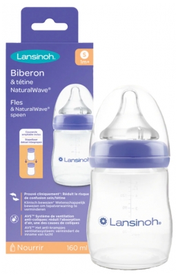 Mamadeira Lansinoh Natural Wave 1 Mês e + 160 ml