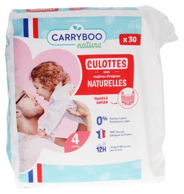 Carryboo Culottes Naturelles 30 Culottes Taille 4 (8-15 kg)