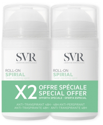 SVR Spirial Antiperspirantti Deodorantti 48H Roll-On Pakkaus 2 x 50 ml