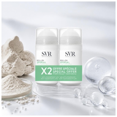 SVR Spirial Déodorant Anti-Transpirant 48H Roll-On Lot de 2 x 50 ml