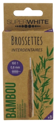 Superwhite 8 Brossettes Interdentaires - Taille : Iso 1 0,8 mm