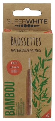 Superwhite 8 Interdental Brushes - Size: Iso 0 0.6mm