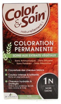 Les 3 Chênes Color & Soin Permanent Color Care - Hair Colour: Ebony Black: 1N