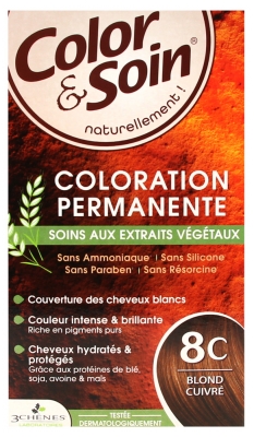 Les 3 Chênes Color & Soin Permanent Color Care - Hair Colour: Copper Blond: 8C