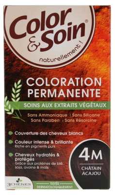 Les 3 Chênes Color & Soin Permanent Color Care - Hair Colour: Mahogany Chestnut: 4M