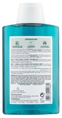 Klorane Détox - Cheveux Normaux Shampoing à la Menthe Bio 200 ml