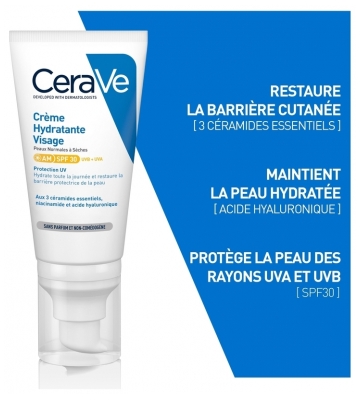 CeraVe Crème Hydratante Visage SPF30 52 ml