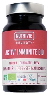 Nutrivie Activ'Immunity Organic 30 Tablets