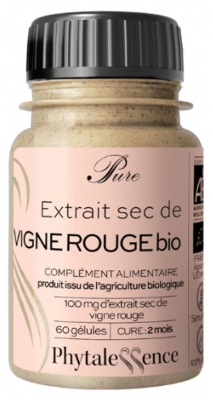 Phytalessence Extrait Sec de Vigne Rouge Bio 60 Cápsulas