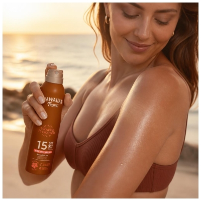 Hawaiian Tropic Beschermende Mist Droge Olie SPF15 177 ml