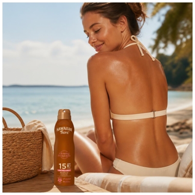 Hawaiian Tropic Beschermende Mist Droge Olie SPF15 177 ml