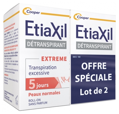 Etiaxil Trattamento Detraspirante Sudorazione Eccessiva Set di 2 x 15 ml