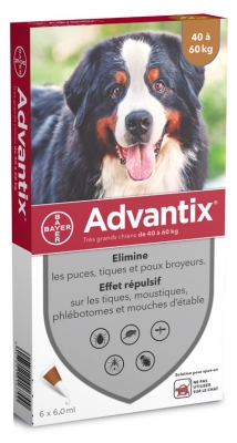 Advantix Cane Grande da 40 a 60 kg 6 Pipette