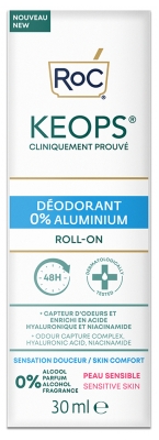 RoC Keops Déodorant à Bille 0% Aluminium 30 ml