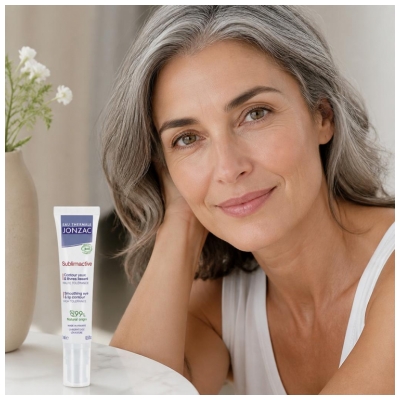 Termalna voda Jonzac Sublimactive Bio Glajilna nega za predel okoli oči in ustnic 15 ml