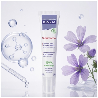 Termalna voda Jonzac Sublimactive Bio Glajilna nega za predel okoli oči in ustnic 15 ml