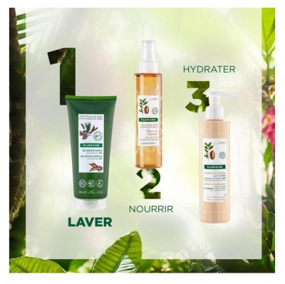 Klorane Gel Douche Nutritif au Cupuaçu Bio Écorce de Cèdre 200 ml