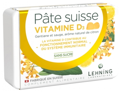 Laboratoires Lehning Pâte Suisse Vitamine D3 40 Gommes