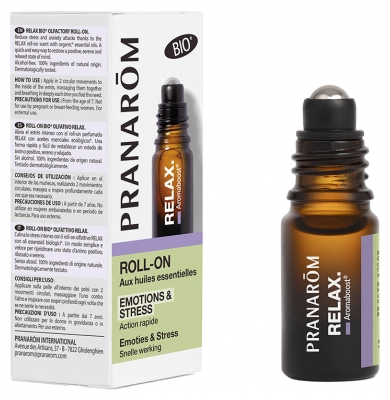 Pranarôm Aromaboost Relax - Détente Roll-On aux Huiles Essentielles Bio 5 ml