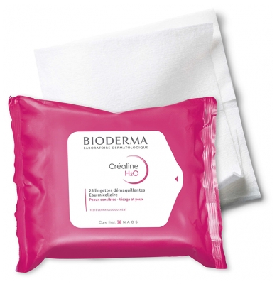 Bioderma Créaline H2O Dermatologische Doekjes 25 Doekjes