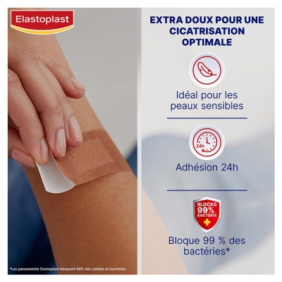 Elastoplast Pansement Sensible 20 Pansements - Couleur : Marron