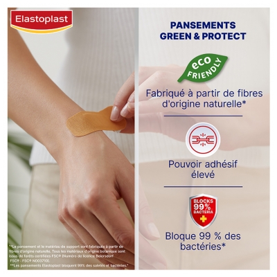 Elastoplast Pansement Green & Protect 20 Pansements