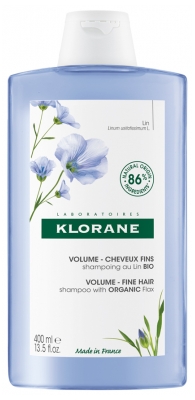 Klorane Volume - Cheveux Fins Shampoing au Lin Bio 400 ml