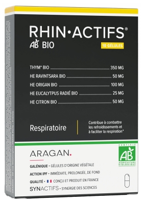 Aragan Synactifs RhinActifs Bio 10 Gélules