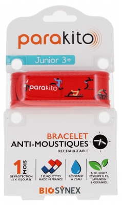 Parakito Bracelet Anti-Moustiques Rechargeable Junior - Modèle : Sport
