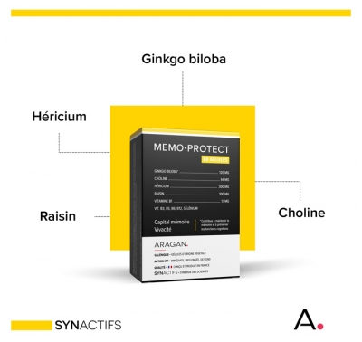 Aragan Synactifs MemoProtect 60 Gélules
