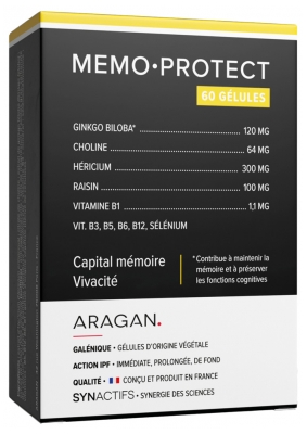 Aragan Synactifs MemoProtect 60 Capsules